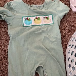 Sage Green Bodysuit with Decorative Chest Patch
